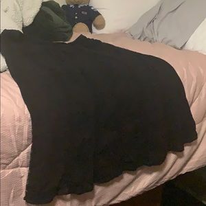Long black maxi skirt